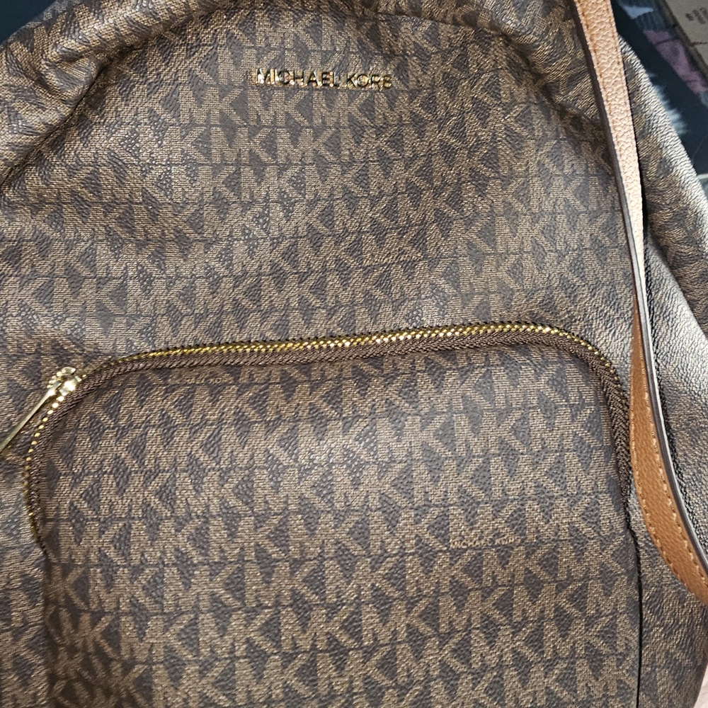 Michael Kors Brown Monogram Backpack